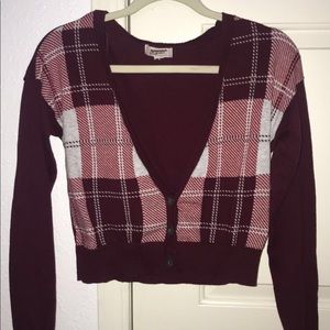 Arizona jeans plaid button up cardigan